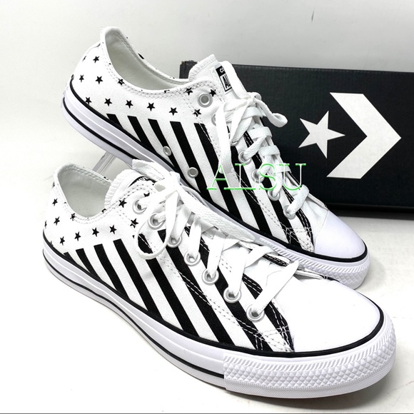 Converse Chuck Taylor All Stars Shoes Men’ Low White Black Canvas Size 167837F - Picture 9 of 11